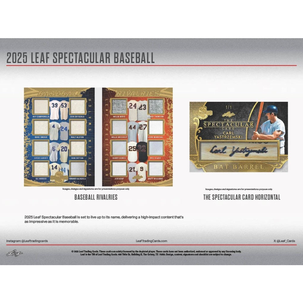 2025 Leaf Spectacular Baseball Hobby, Box
