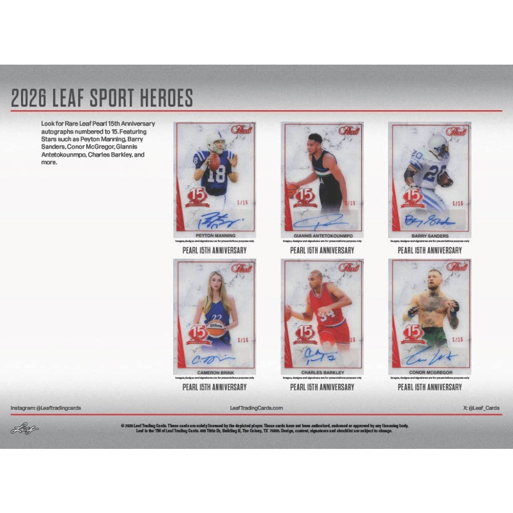 2026 Leaf Sport Heroes Multi-Sport Hobby, Box