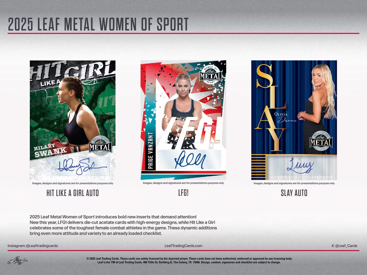 2025 Leaf Metal Women of Sport Hobby, 10 Box Case