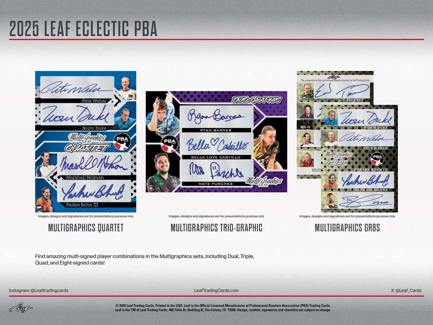 2025 Leaf Eclectic Professional Bowlers Association PBA Jumbo, 8 Box Case