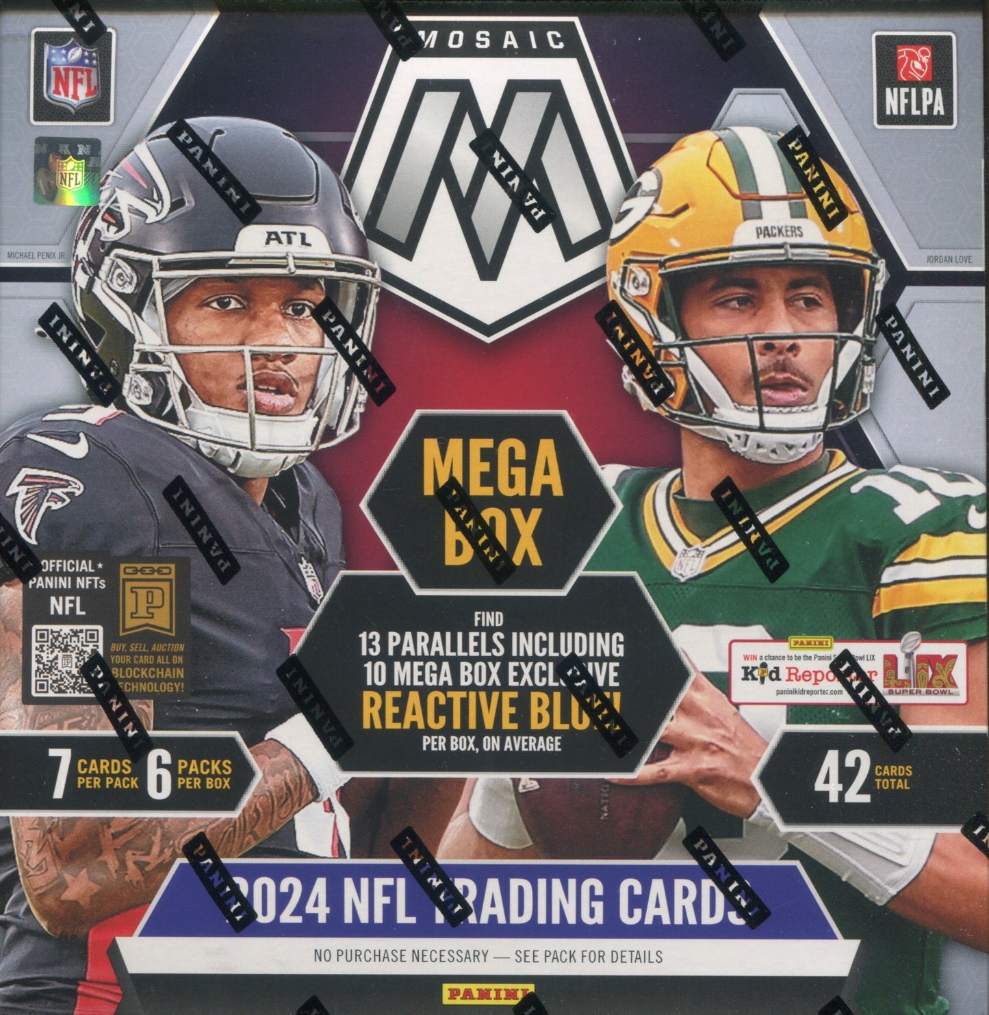 2024 Panini Mosaic Football, Mega Box (Reactive Blue Parallels!)