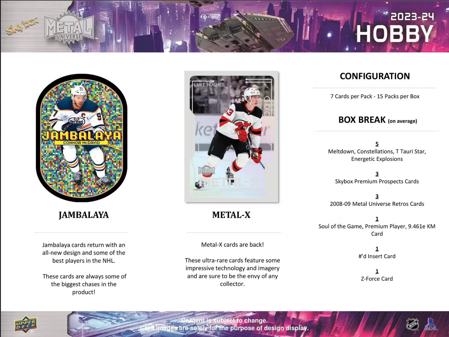 2023-24 Upper Deck Skybox Metal Universe Hockey Hobby, Pack
