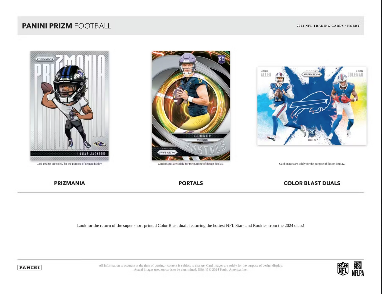 2024 Panini Prizm Football Hobby, Mega Box (Purple Pulsar Prizms!)