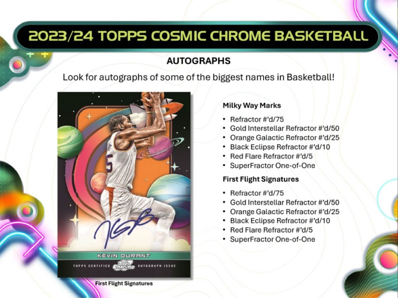 2023-24 Topps Cosmic Chrome Basketball Hobby, Pack