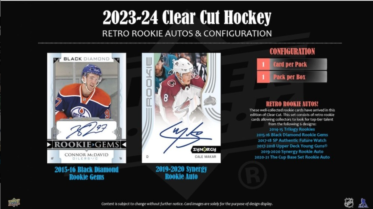 2023-24 Upper Deck Clear Cut Hockey Hobby, Box