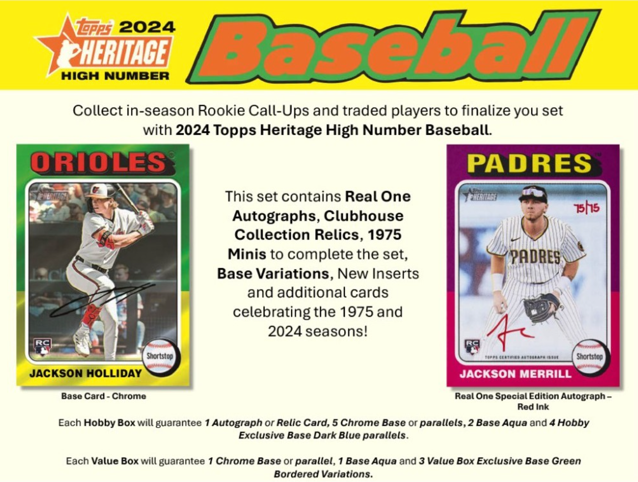 2024 Topps Series Heritage High Number Baseball Hobby, Pack