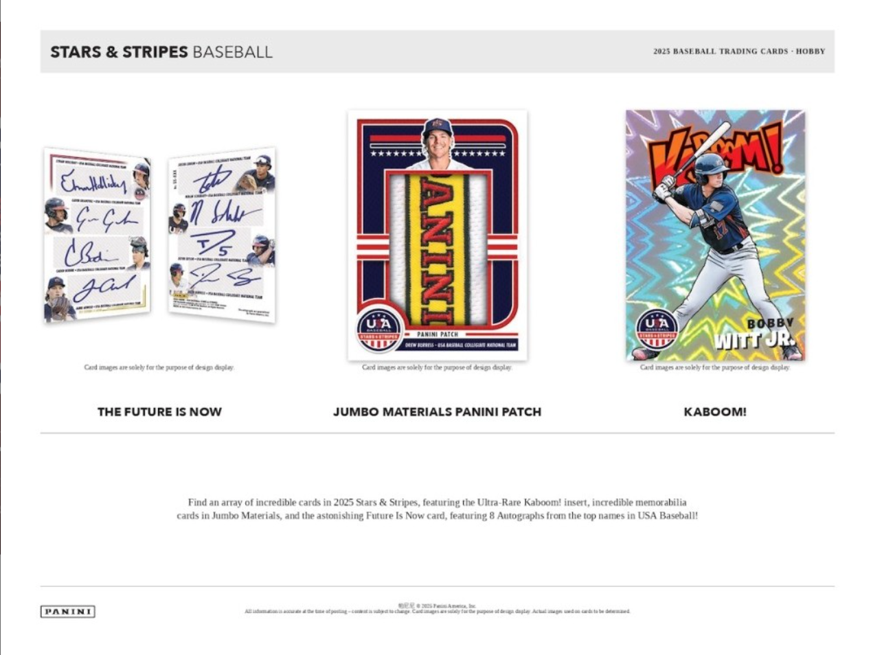 2025 Panini Stars and Stripes USA Baseball Hobby, Box