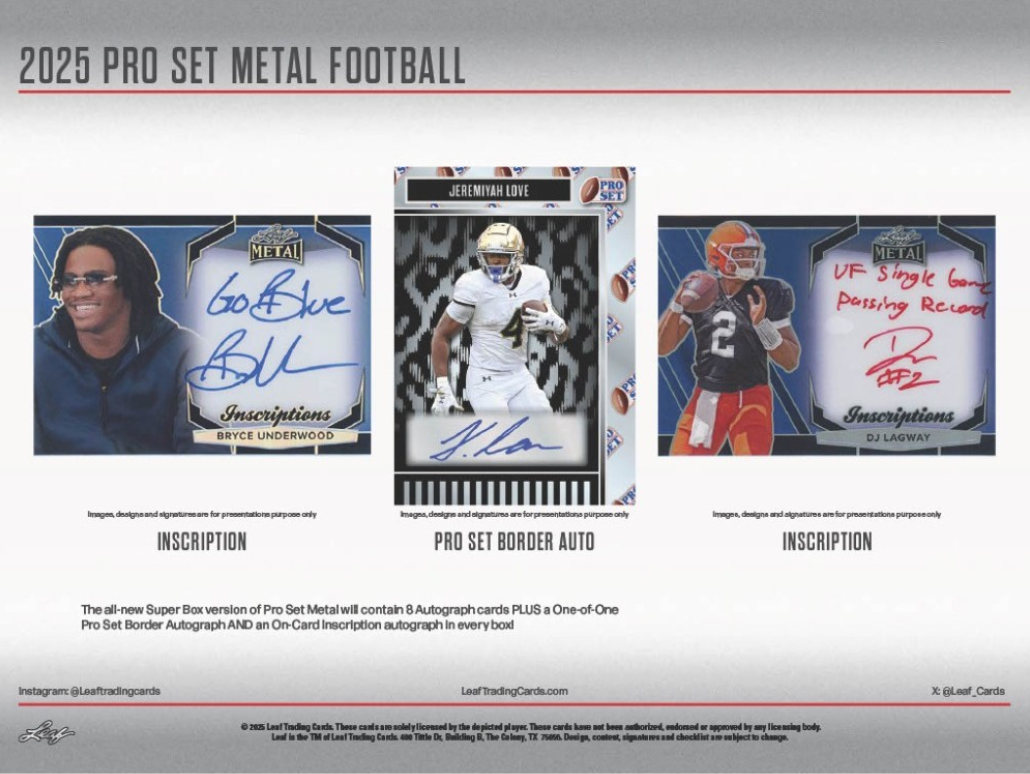 2025 Leaf Pro Set Metal Football Hobby, Box