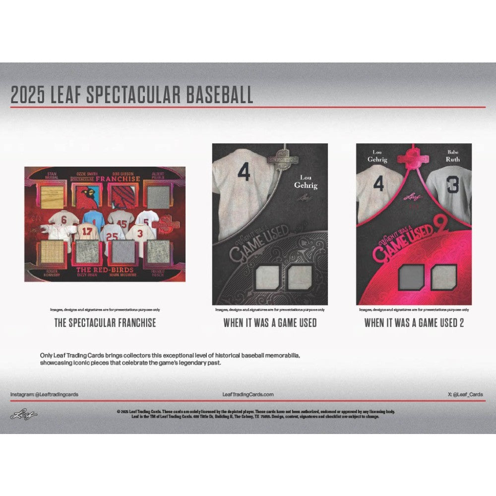 2025 Leaf Spectacular Baseball Hobby, Box