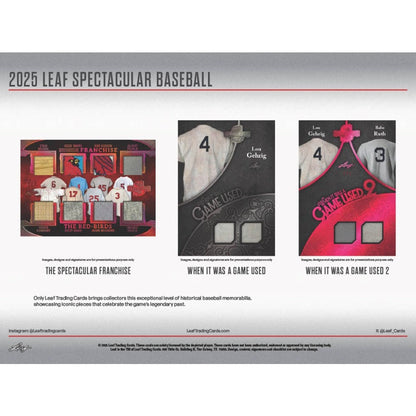 2025 Leaf Spectacular Baseball Hobby, Box