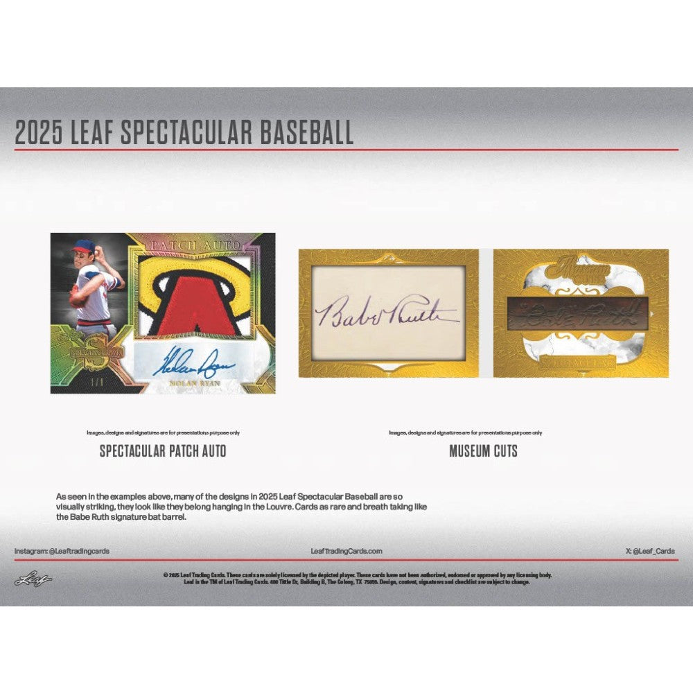 2025 Leaf Spectacular Baseball Hobby, Box