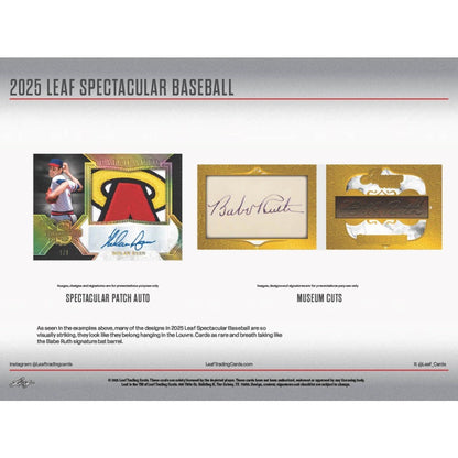 2025 Leaf Spectacular Baseball Hobby, 3 Box Case
