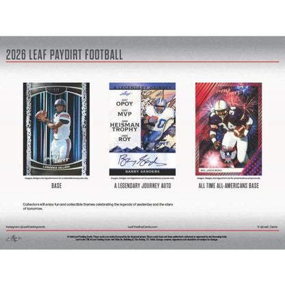 2026 Leaf Paydirt Football Jumbo, 10 Box Case