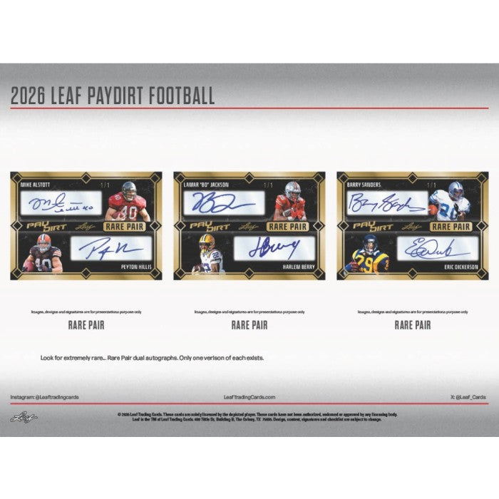 2026 Leaf Paydirt Football Hobby, Box