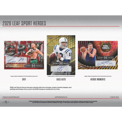 2026 Leaf Sport Heroes Multi-Sport Hobby, 10 Box Case