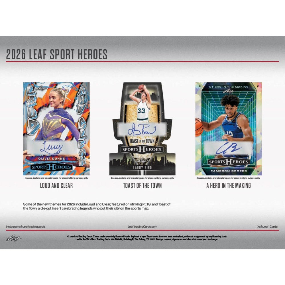 2026 Leaf Sport Heroes Multi-Sport Hobby, Box