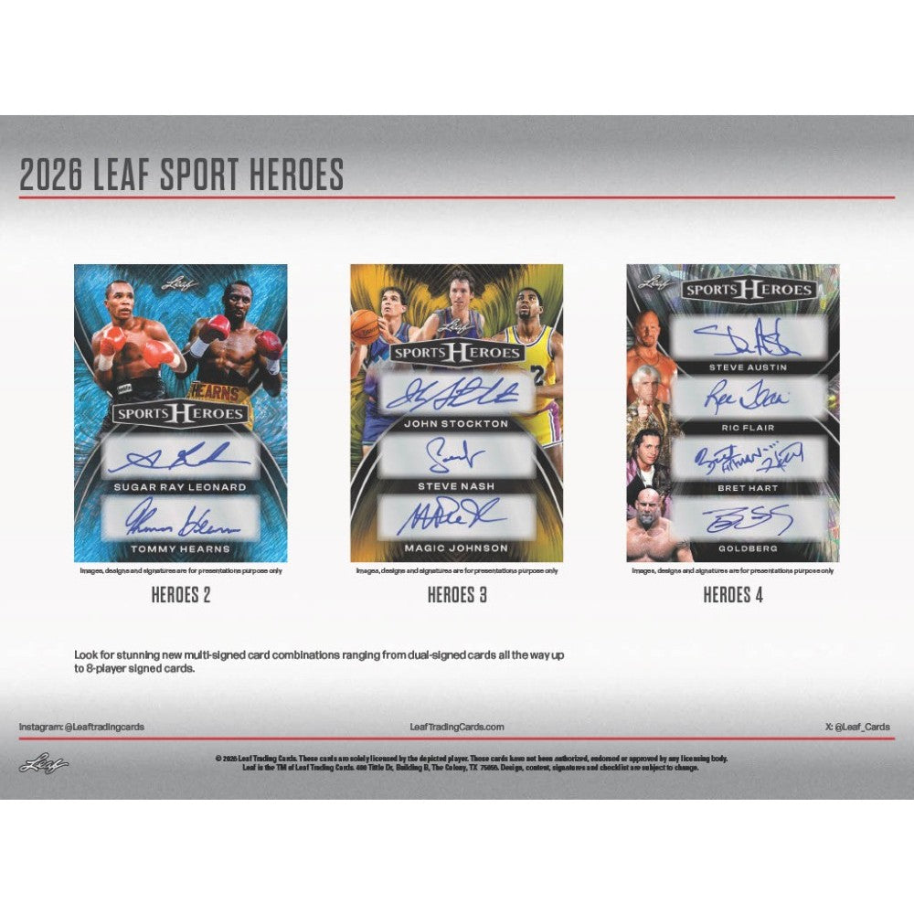 2026 Leaf Sport Heroes Multi-Sport Hobby, Box