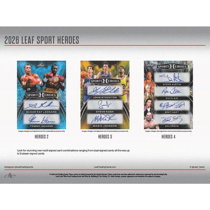 2026 Leaf Sport Heroes Multi-Sport Hobby, 10 Box Case