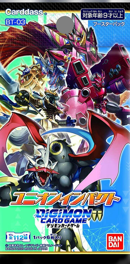 BANDAI Digimon Card Game Booster Union Impact Sealed Box BT-03 Japanese OFFICIAL
