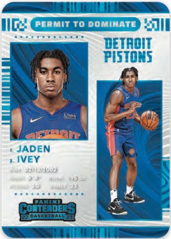 2022-23 Panini Contenders Basketball Hobby, Box