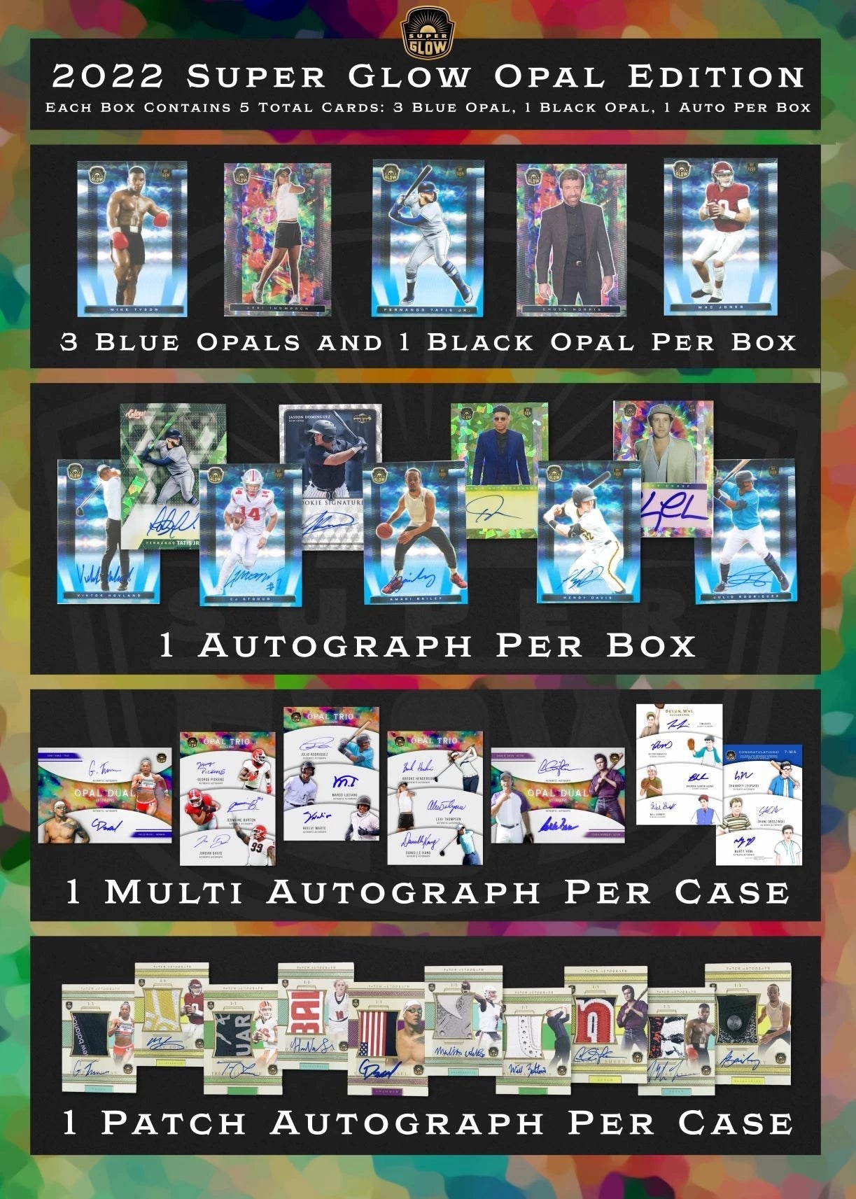 2022 Super Glow Opal Edition Multi-Sport Hobby, 10 Box Case