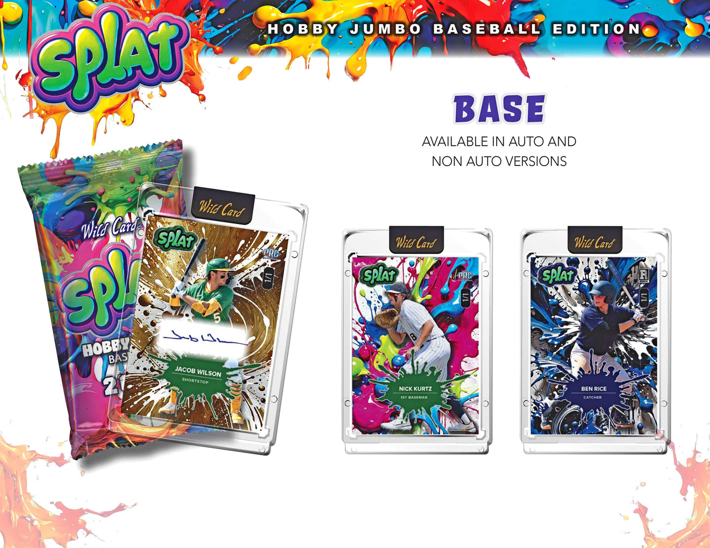 2024 Wild Card Splat Baseball Hobby Jumbo, 20 Box Case