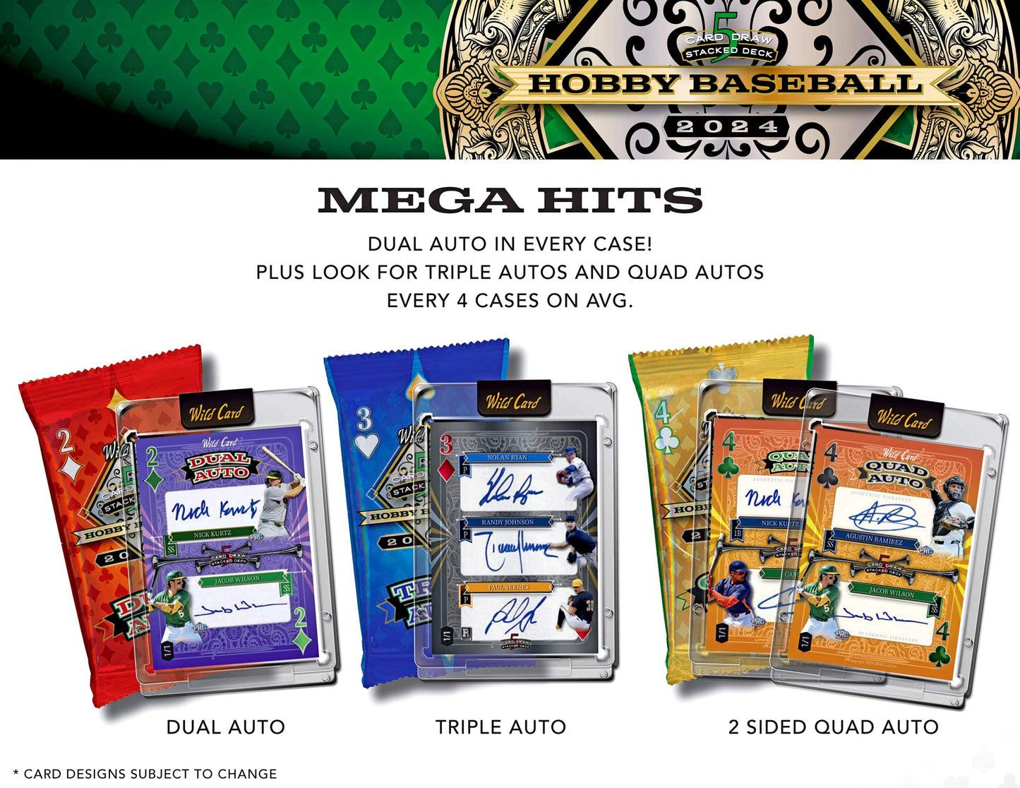 2024 Wild Card 5 Card Draw Stacked Deck Baseball Hobby, Box