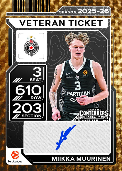 2025-26 Panini Contenders EuroLeague Basketball Hobby Mega, Box