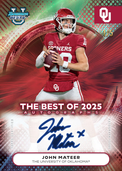 2025 Bowman's Best University Football Hobby, Pack