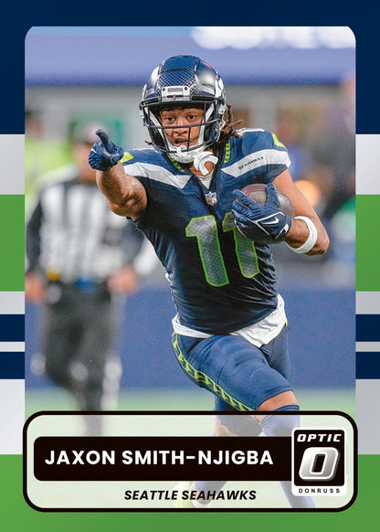 2025 Panini Donruss Optic Football Hobby, Blaster Box (Blue Scope)