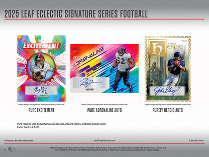 2025 Leaf Eclectic Signature Series Football Mythical, Box