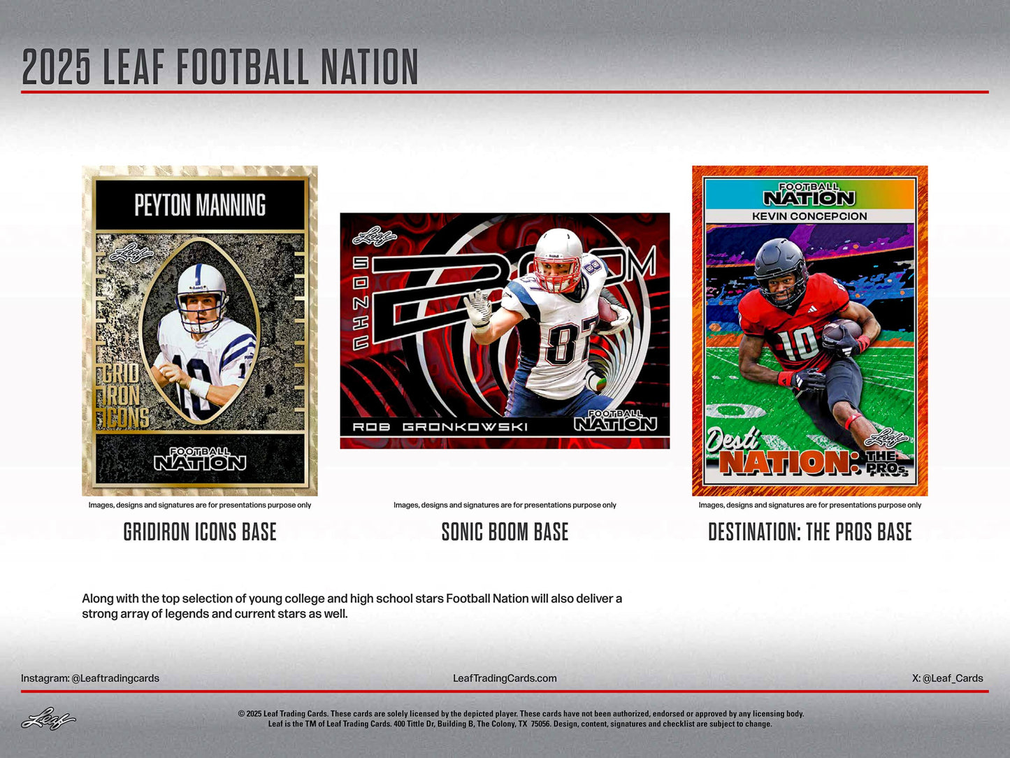 2025 Leaf Football Nation Hobby, Box