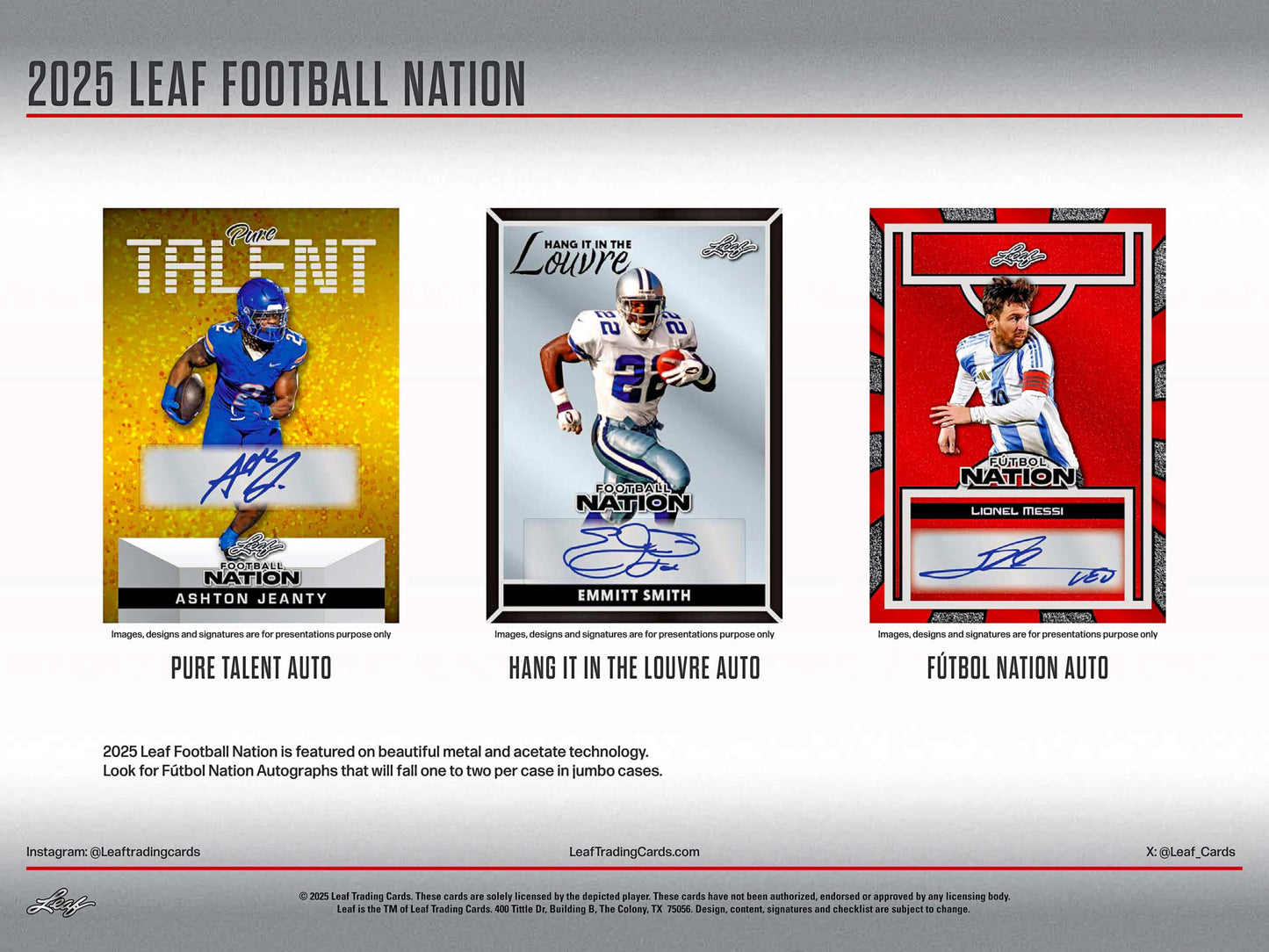 2025 Leaf Football Nation Hobby, Box