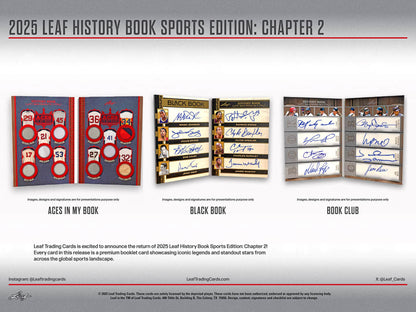 2025 Leaf History Book Sports Edition Chapter 2 Hobby, Box