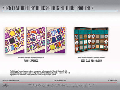 2025 Leaf History Book Sports Edition Chapter 2 Hobby, Box