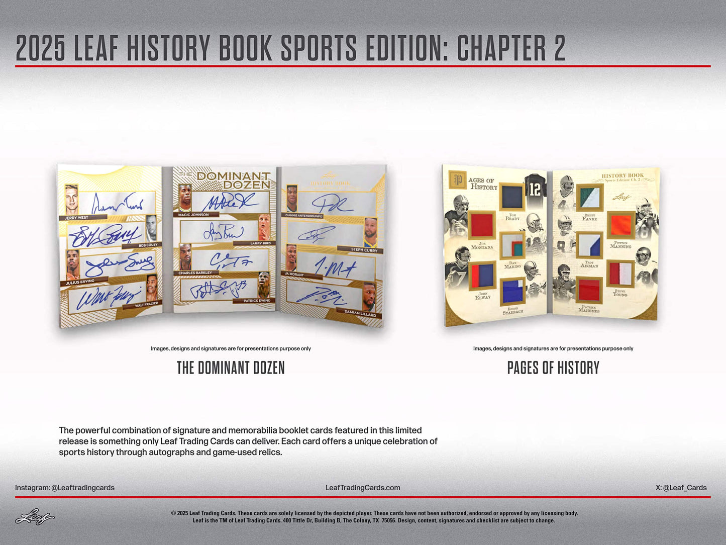 2025 Leaf History Book Sports Edition Chapter 2 Hobby, Box