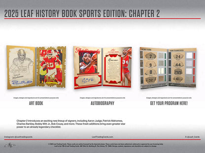 2025 Leaf History Book Sports Edition Chapter 2 Hobby, Box