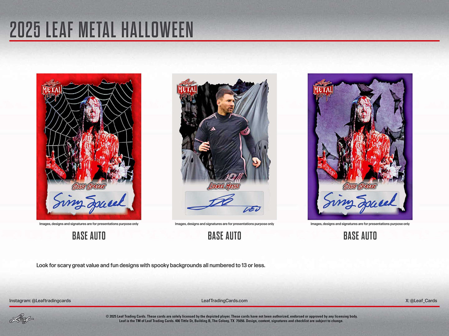 2025 Leaf Metal Halloween Hobby, 10 Box Case