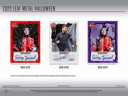 2025 Leaf Metal Halloween Hobby, 10 Box Case