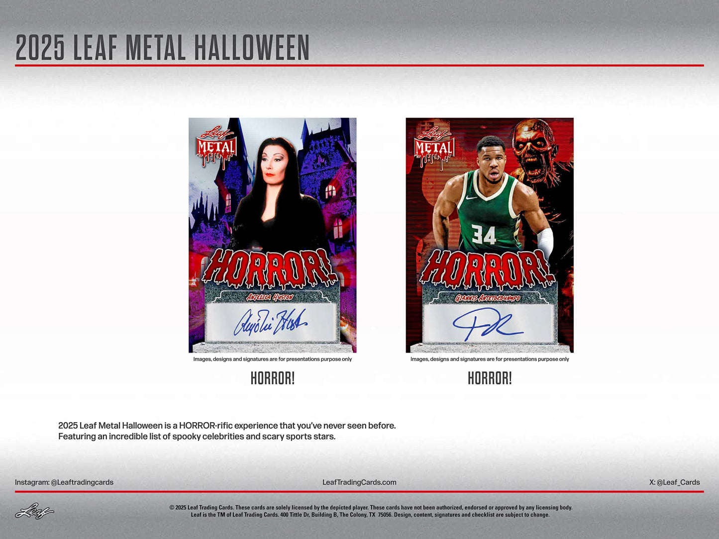 2025 Leaf Metal Halloween Hobby, 10 Box Case