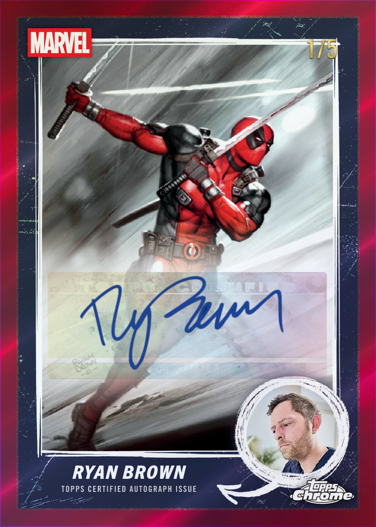 2025 Topps Chrome Marvel Deadpool Blaster, 40 Box Case
