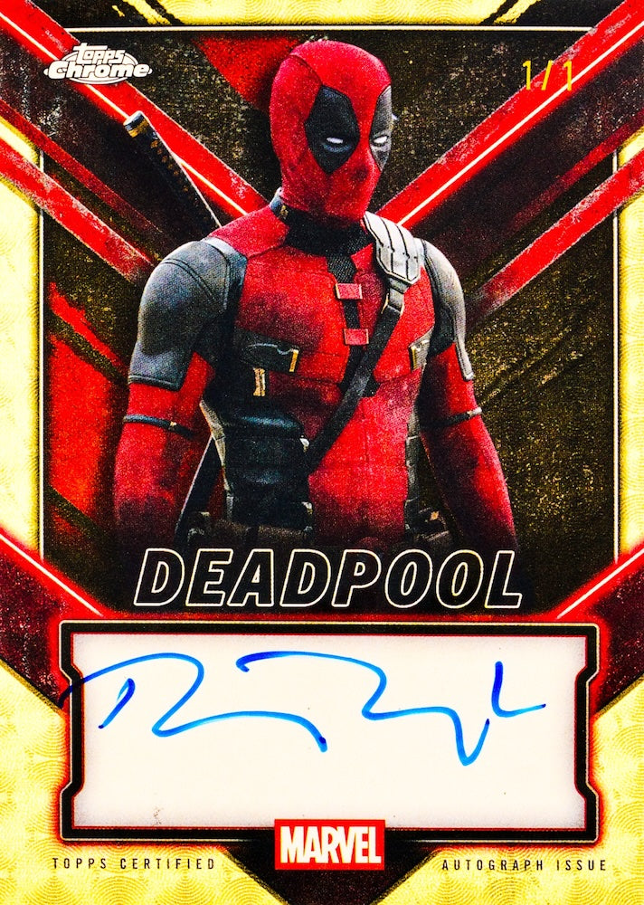 2025 Topps Chrome Marvel Deadpool Hobby, 12 Box Case