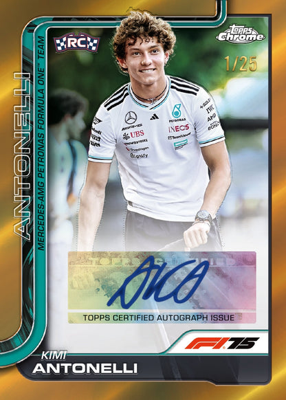 2025 Topps Chrome Formula 1 Racing Hobby, Pack