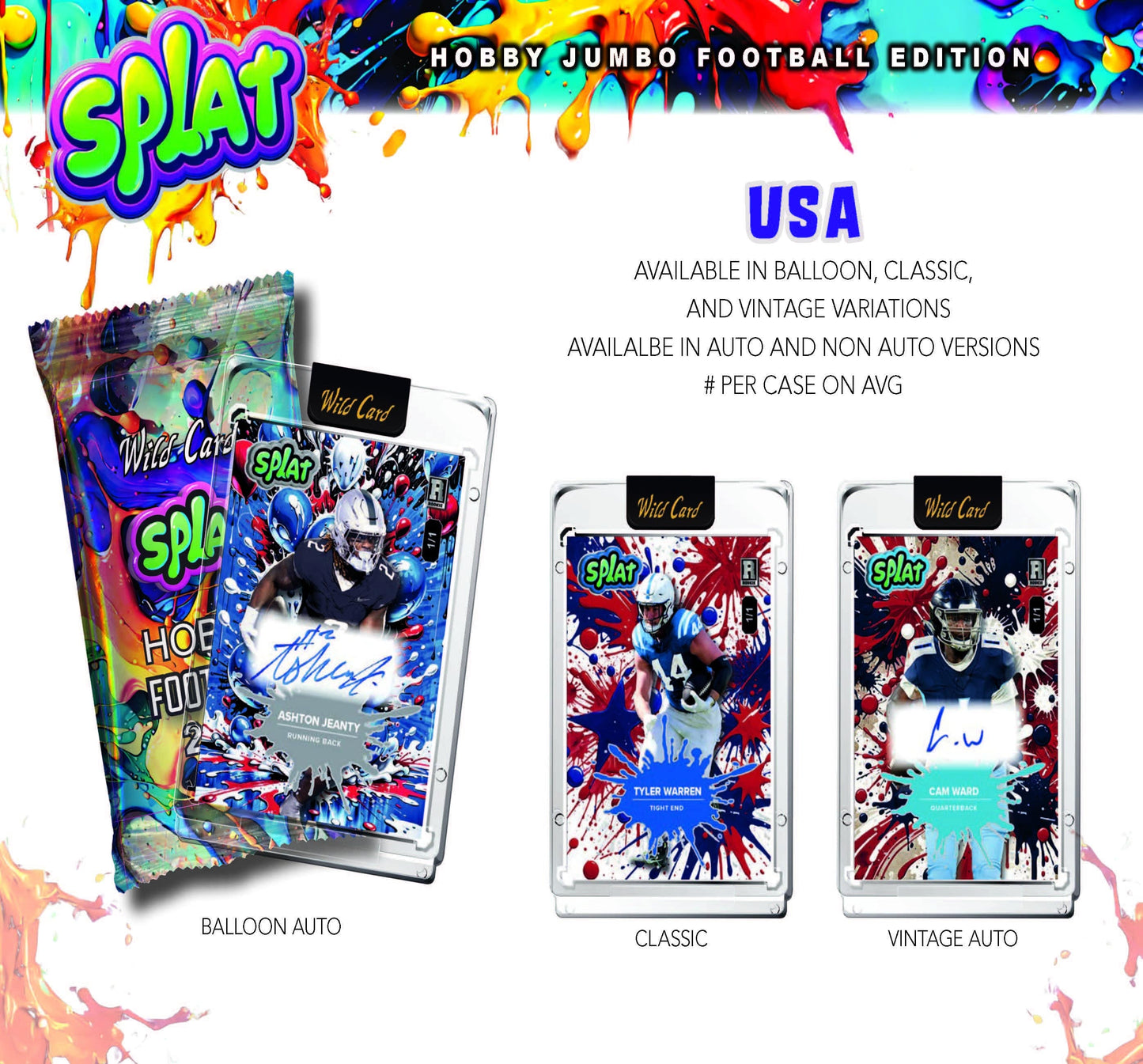 2025 Wild Card Splat Football Jumbo, Box