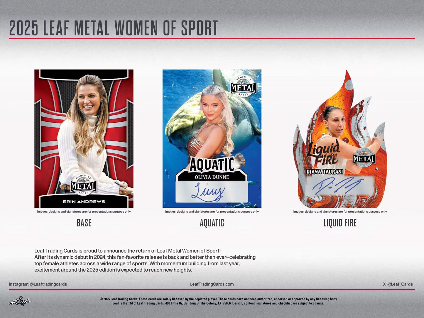 2025 Leaf Metal Women of Sport Hobby, 10 Box Case