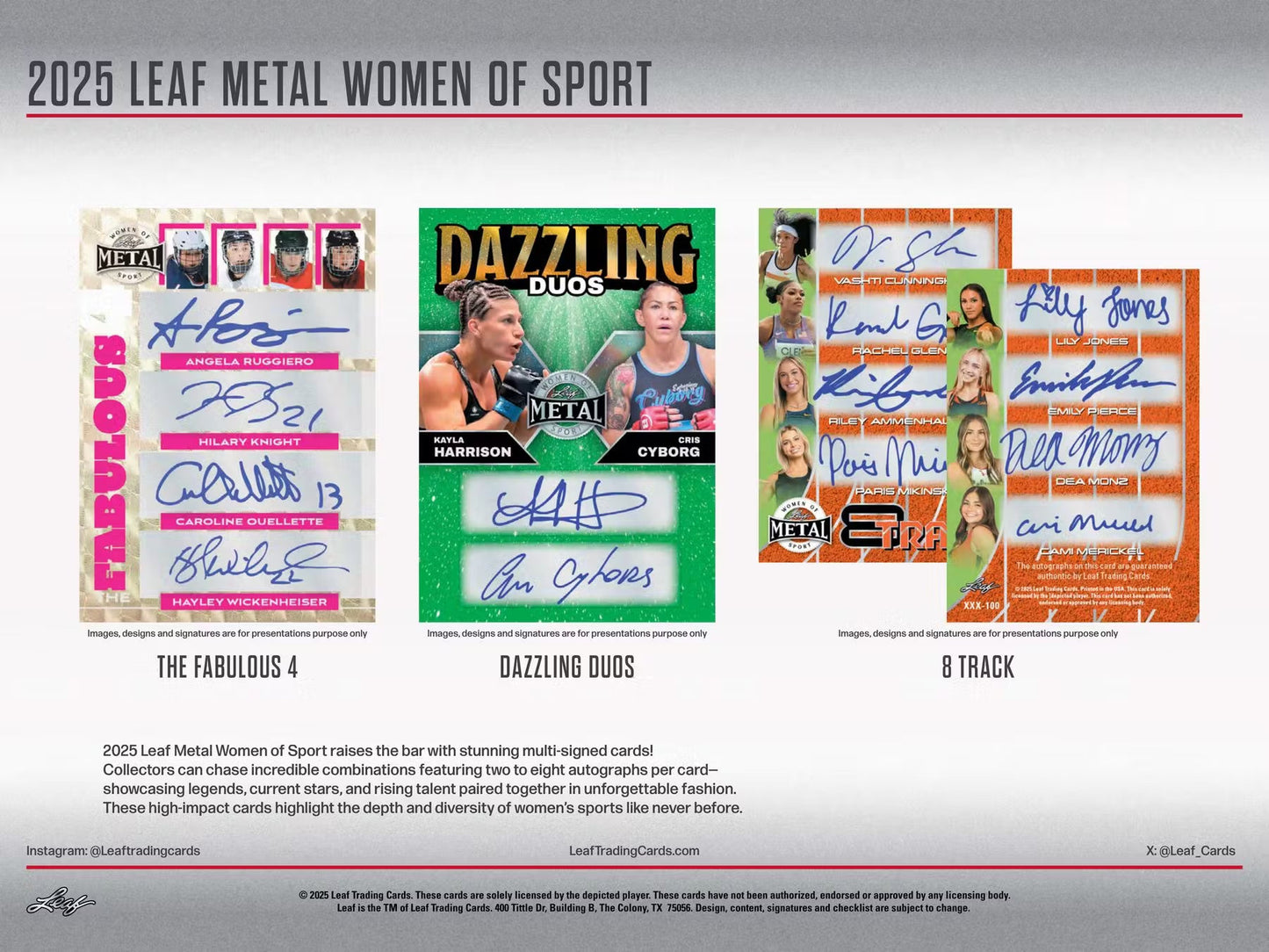 2025 Leaf Metal Women of Sport Hobby, 10 Box Case