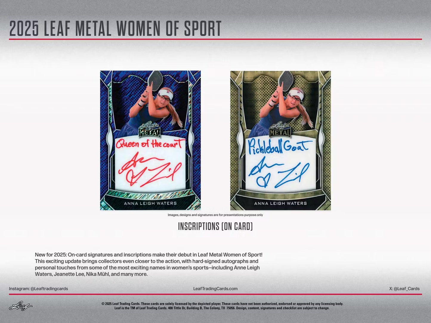 2025 Leaf Metal Women of Sport Hobby, Box