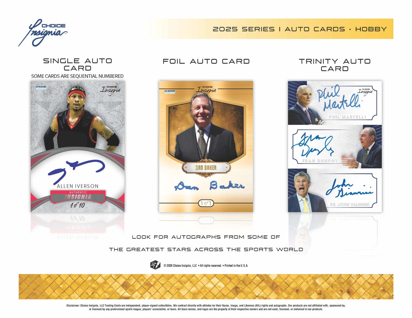 2026 Choice Insignia Series 1  Hobby, Pack