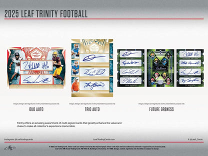 2025 Leaf Trinity Football Hobby, 10 Box Case