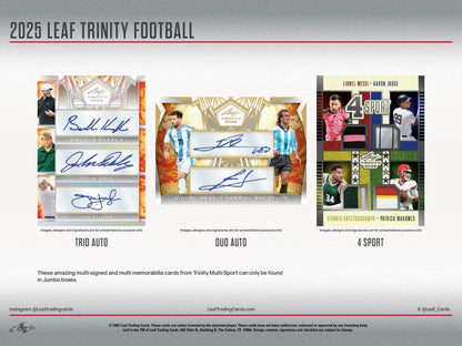 2025 Leaf Trinity Football Jumbo, Box